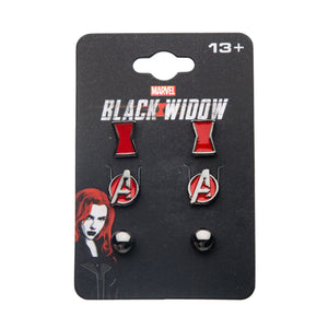 Marvel Black Widow Stud Earrings Set