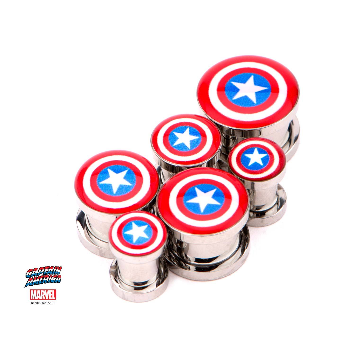 Marvel Captain America Logo Screw Fit Plug [NOT AVAILABLE]