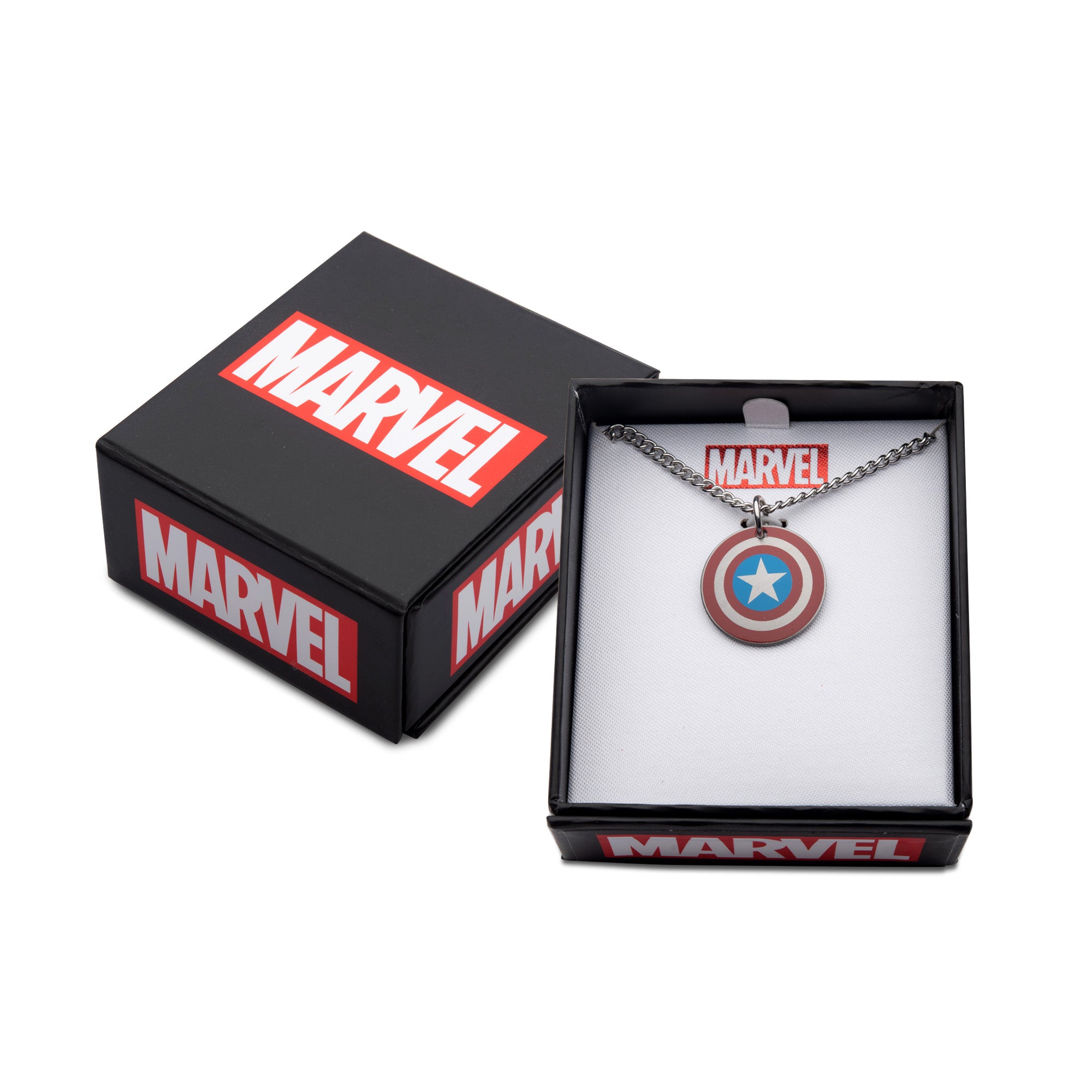 Marvel Captain America Logo Youth Stainless Steel Pendant Necklace