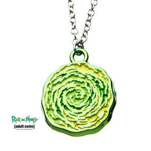 Rick and Morty Portal Spinning Pendant Necklace
