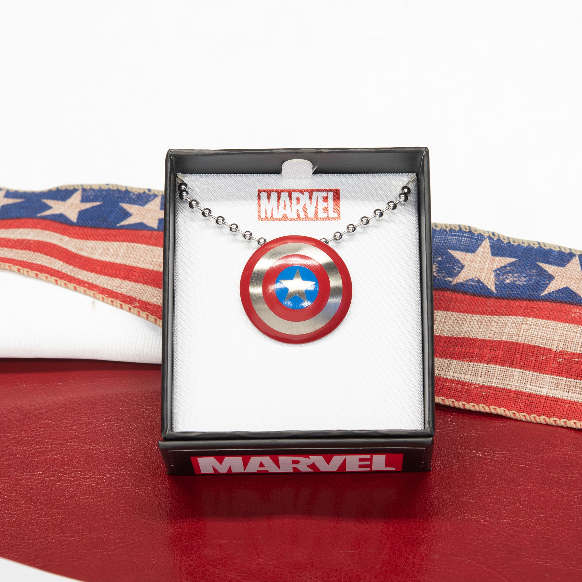 Marvel Captain America Shield Logo Small Pendant Necklace