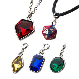 Dungeons & Dragons 3D Dice with Interchangeable Charm Necklace Set