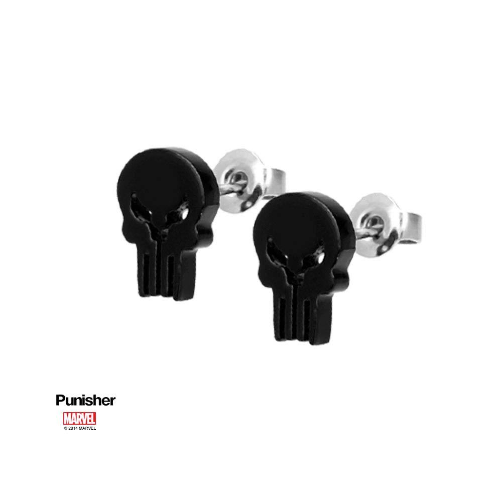 Marvel Cut Out Punisher Skull Logo Stud Earrings