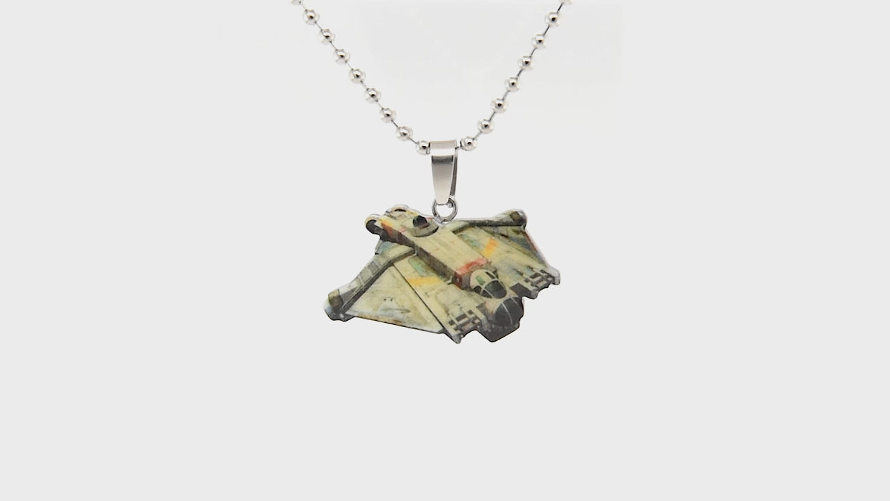 Star Wars Rebels Cut Out Graphic Ghost Ship Kids' Pendant Necklace