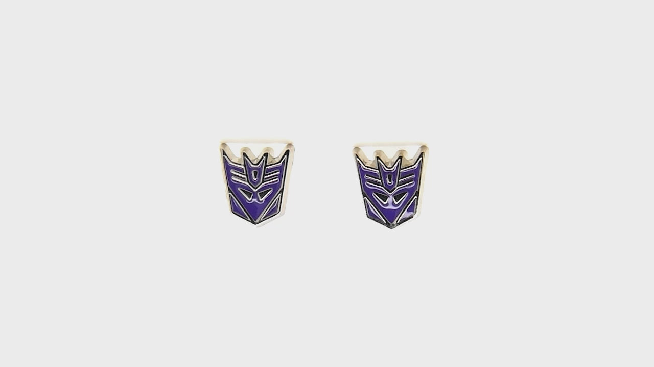 Transformers Decepticon Logo Stud Earrings