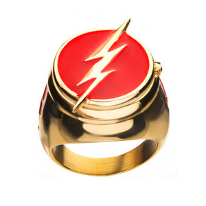 DC Comics Flash Ring with Costume Flip Lid Ring