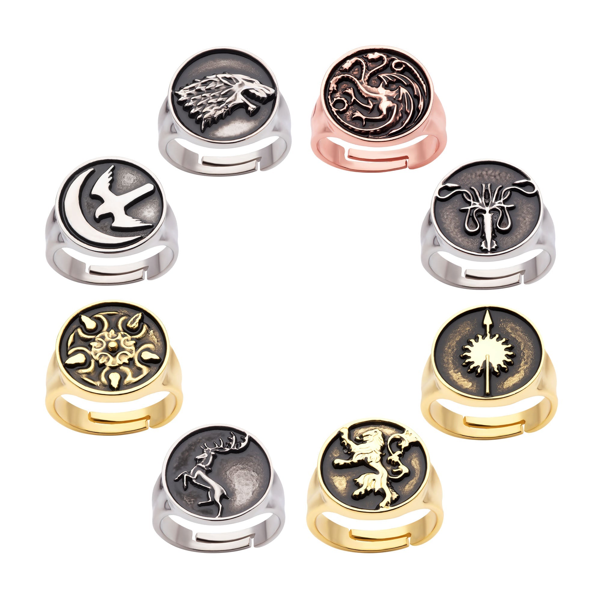 Game of Thrones Adjustable Rings Set – Jewelry Brands Shop