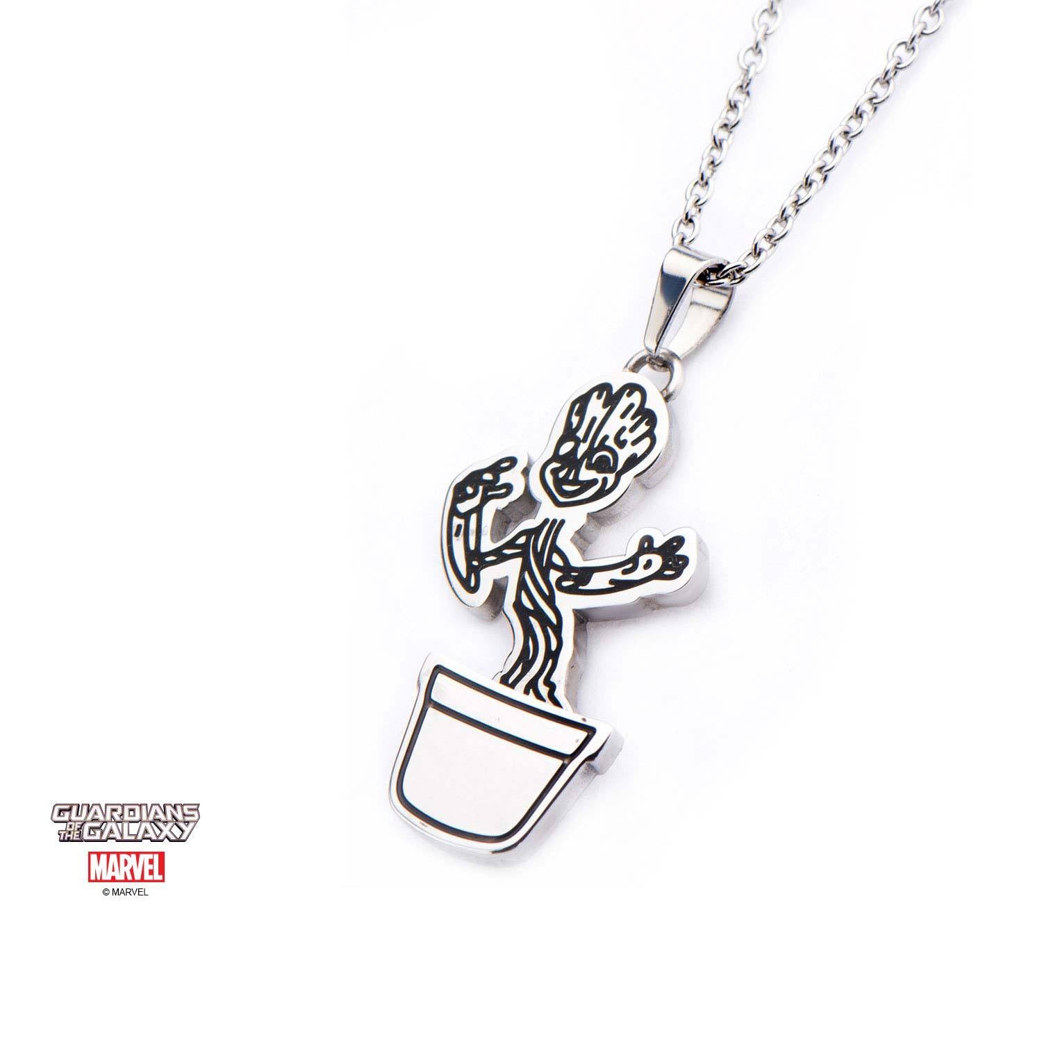 Marvel Guardians of the Galaxy Dancing Baby Groot Pendant Necklace