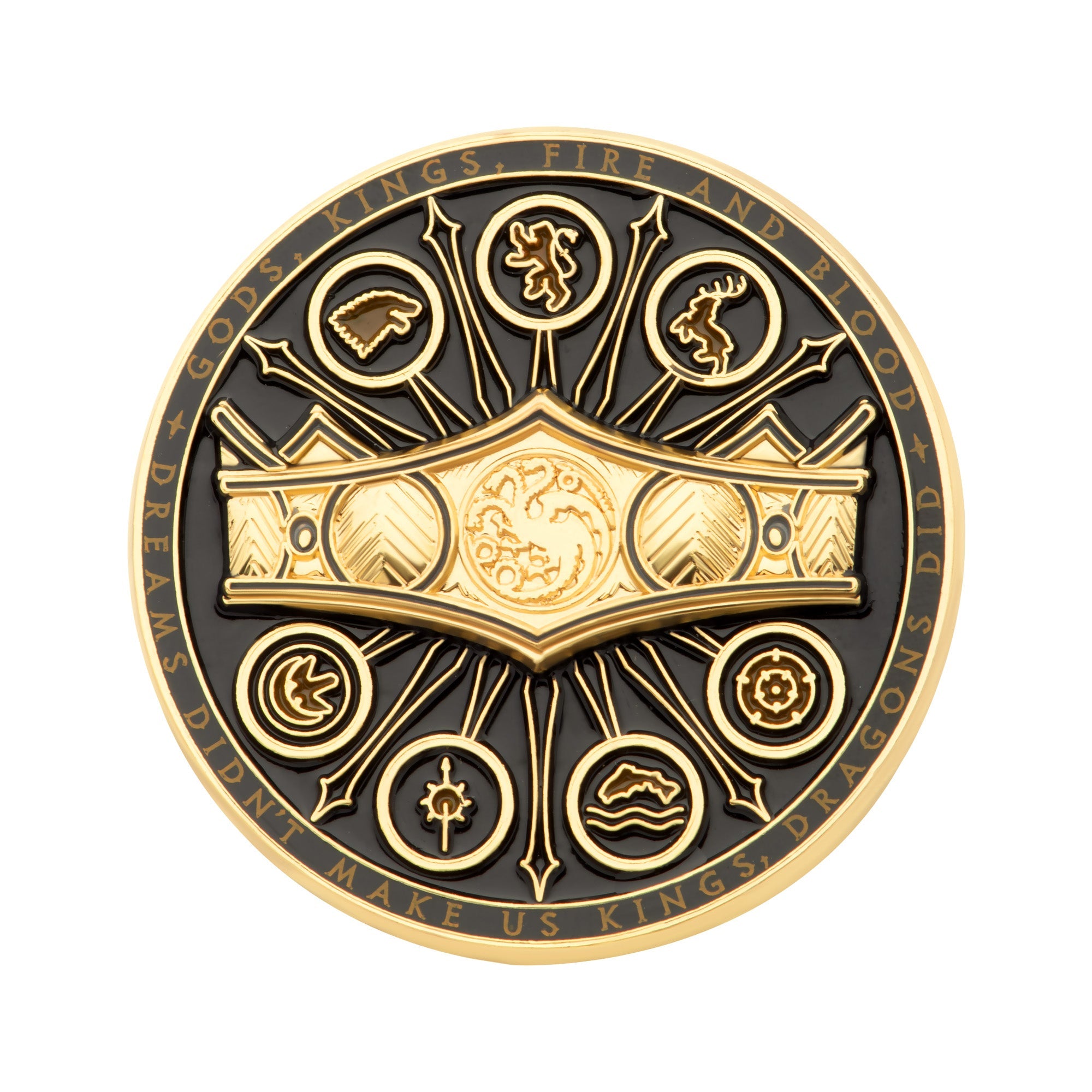 Game Of Thrones: House Of The Dragon Crown With Sigils Lapel Pin