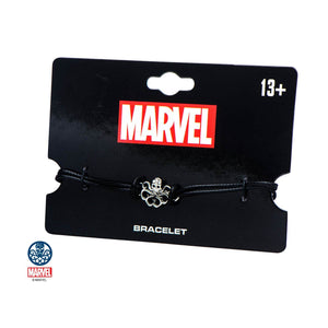 Marvel Cut Out Hydra Logo with Black Cotton Wax Cord Bracelet+