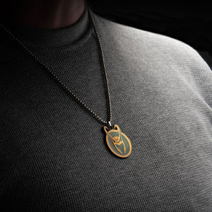 Marvel LOKI Helmet Medallion Symbol Necklace