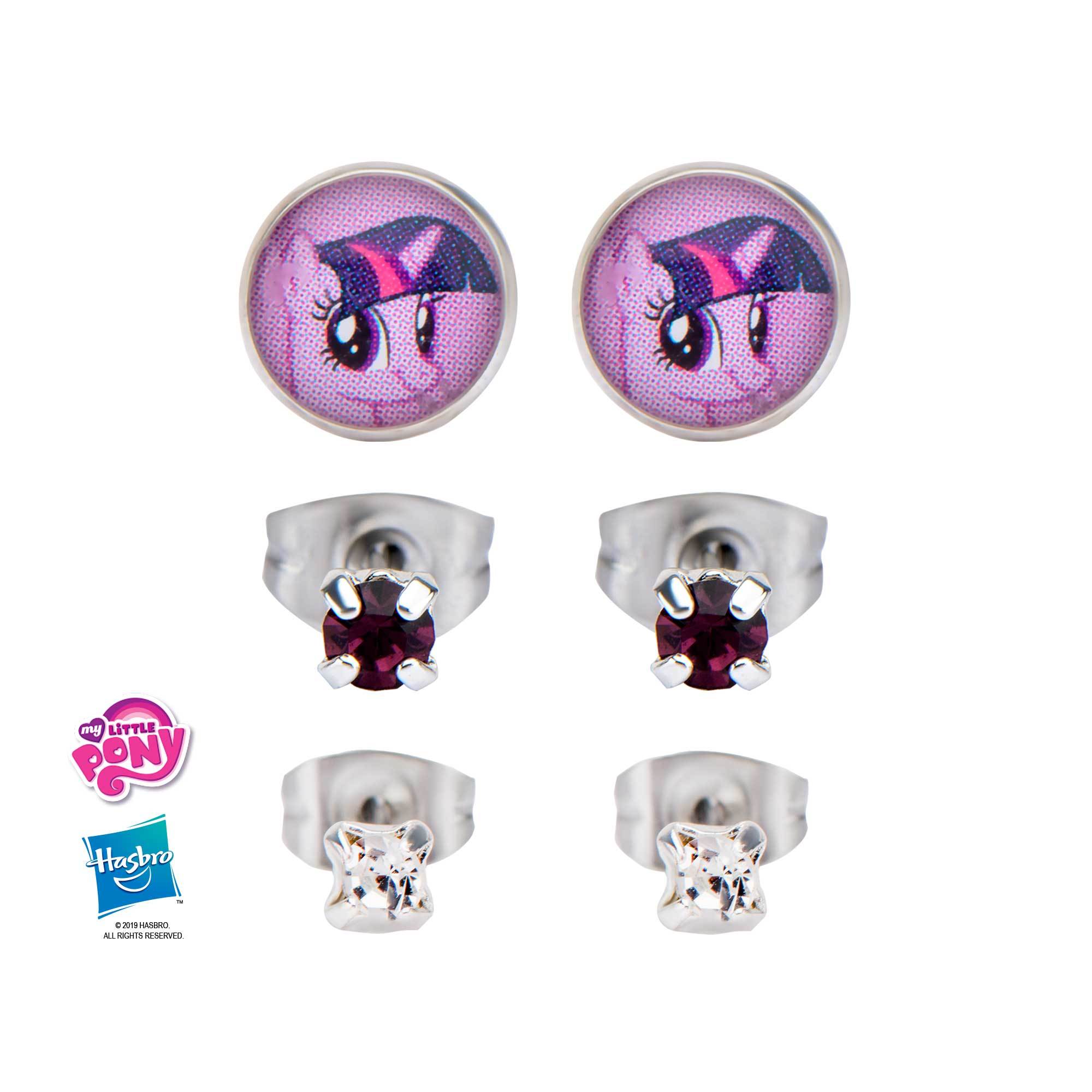 My Little Pony Twilight Sparkle Stud Earrings Set