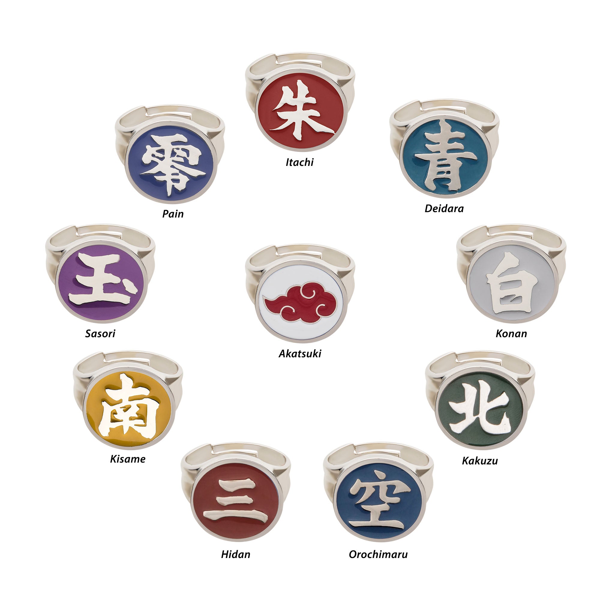 Akatsuki rings  Naruto, Akatsuki clan, Naruto rings