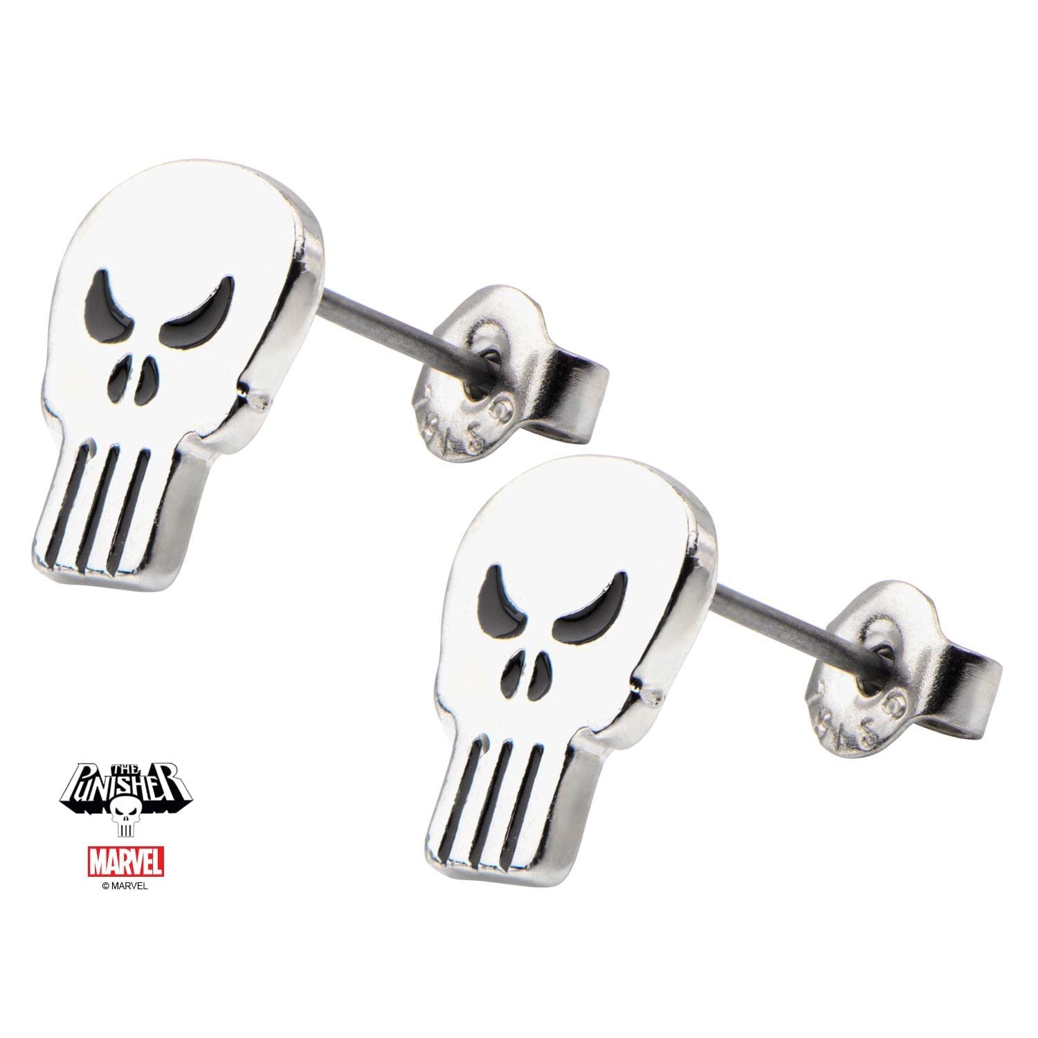Marvel Punisher Skull Stud Earrings