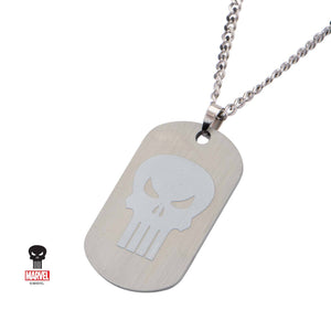 Marvel Punisher Graphic Front Dog Tag Pendant Necklace [NOT AVAILABLE]