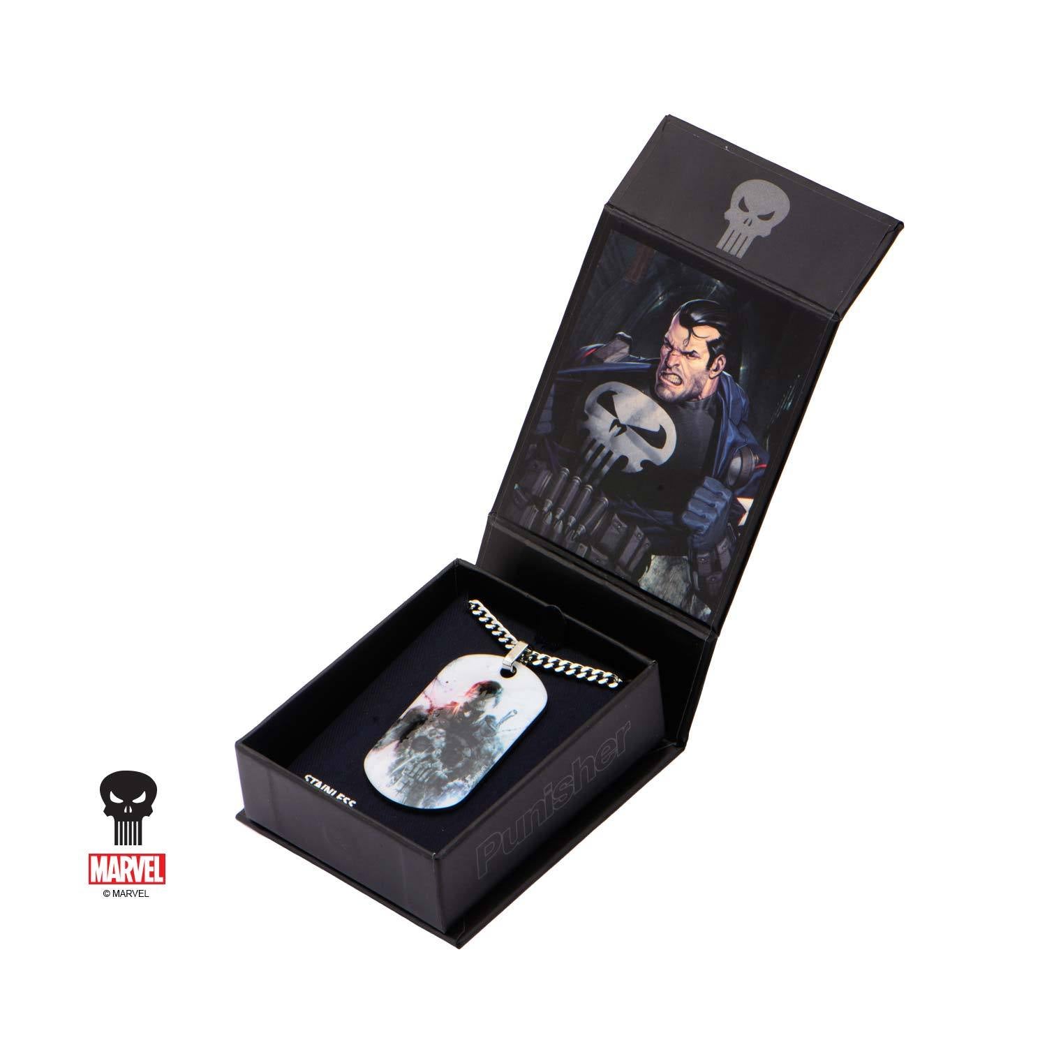 Marvel Punisher Graphic Front Dog Tag Pendant Necklace [NOT AVAILABLE]