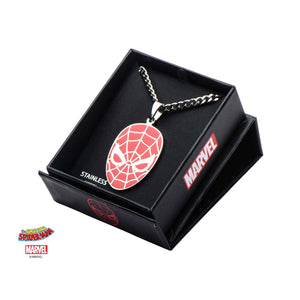 Marvel Spider-Man Red Face Pendant Necklace