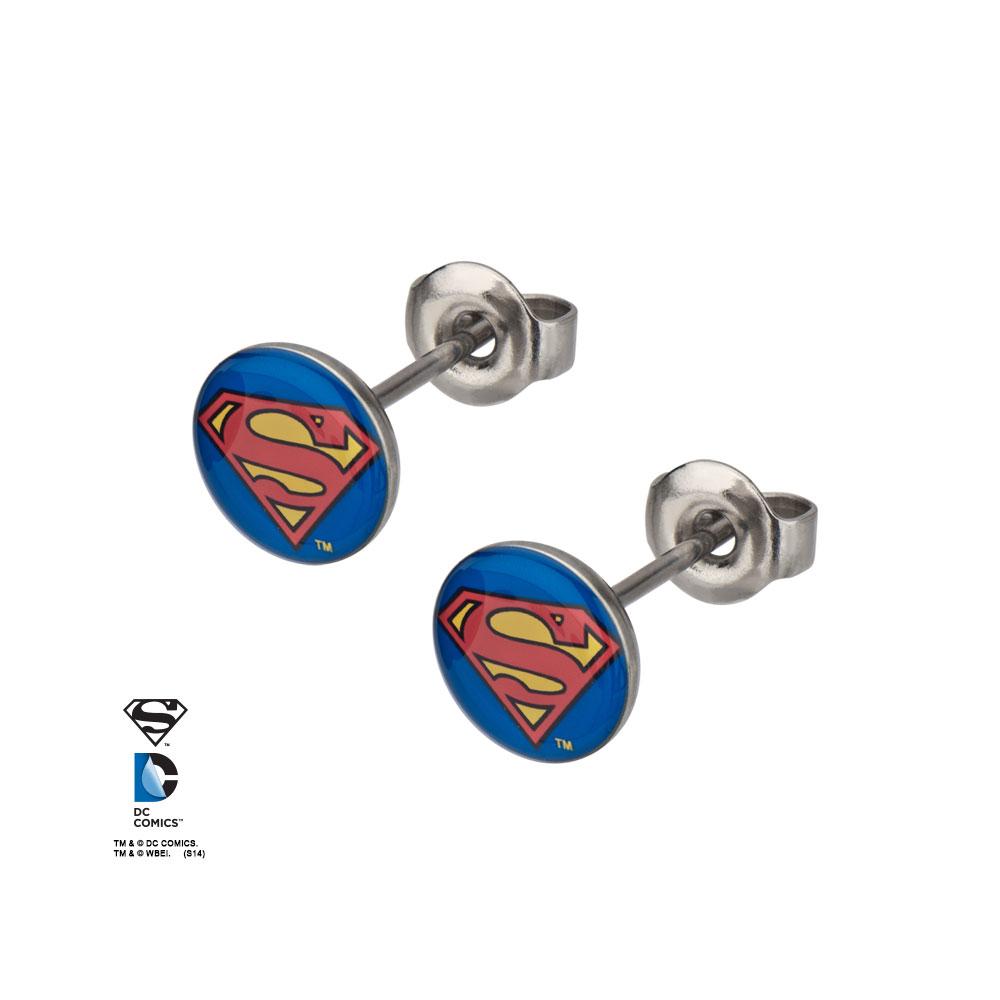 DC Comics Superman Logo Stud Earrings