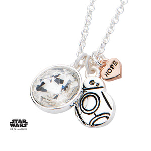 Star Wars Episode 7 BB-8 with Clear Gem Pendant Necklace