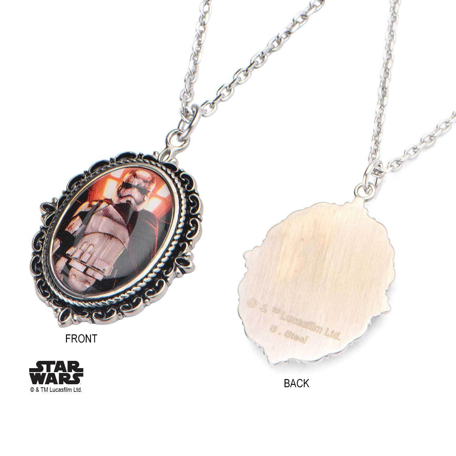 Star Wars Episode 7 Captain Phasma Cameo Pendant Necklace