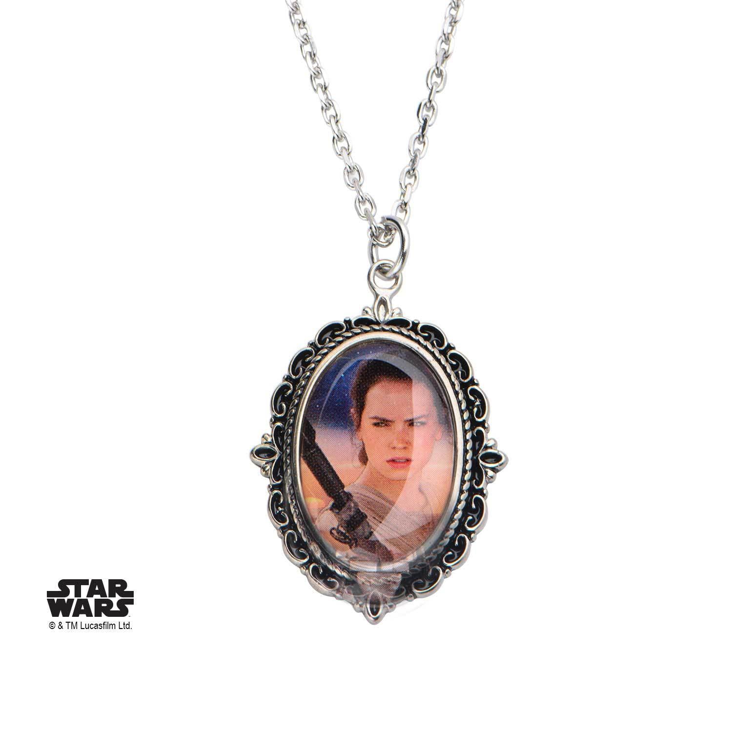 Star Wars Episode 7 Rey Cameo Pendant Necklace