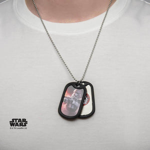 Star Wars Episode 7 Stormtrooper Rubber Silencer Double Dog Tag Pendant Necklace
