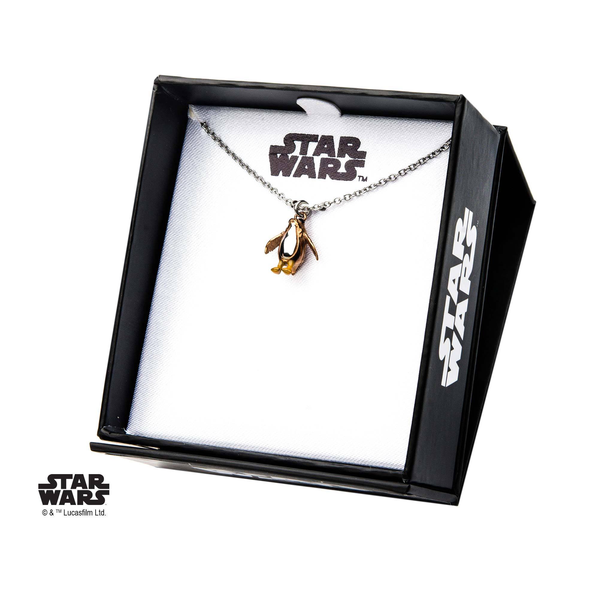 Star Wars Episode 8 Rose Gold Plated Porg Pendant Necklace