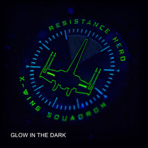 Star Wars Episode 9 Resistance Hero Glow in the Dark Lapel Pin.