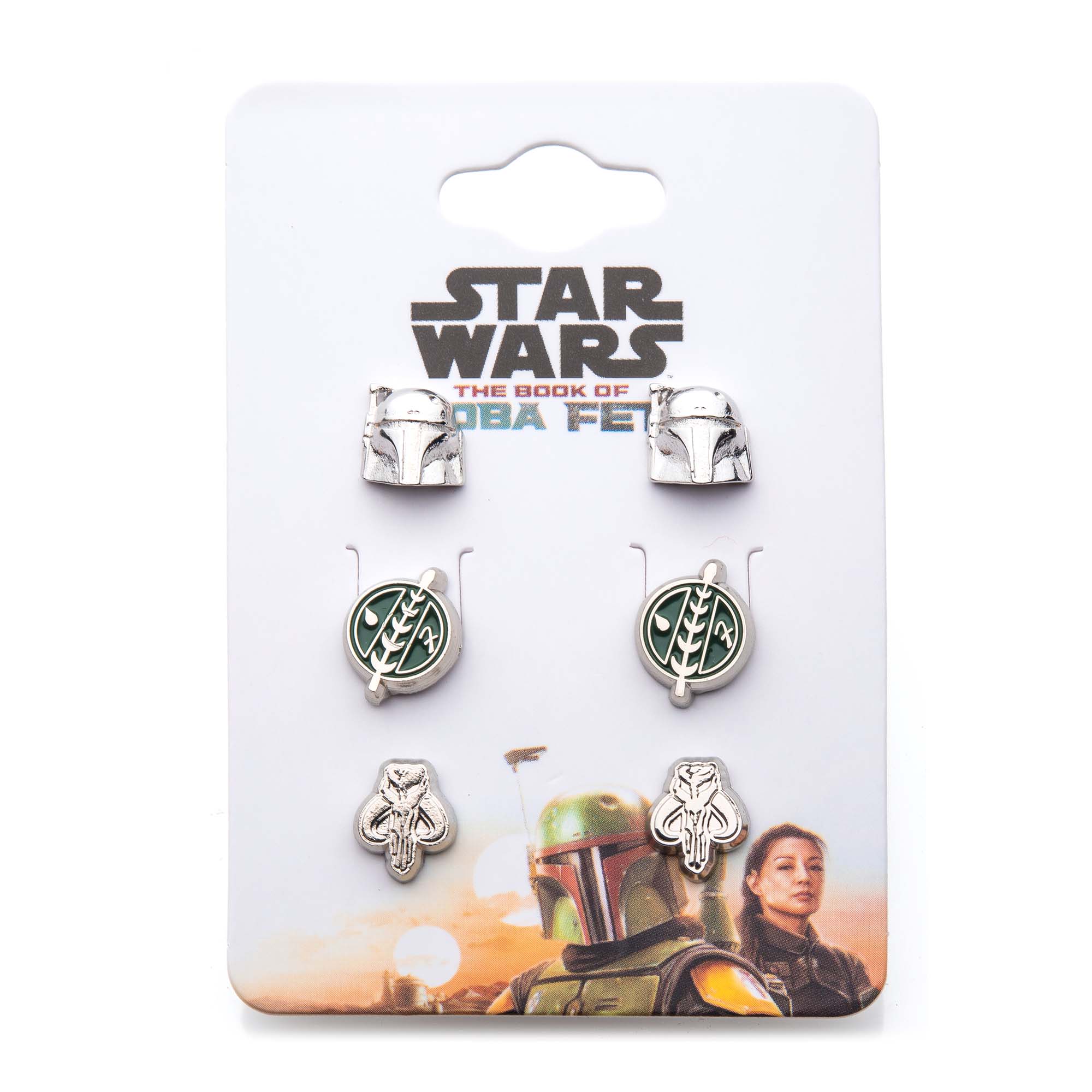 Star Wars Boba Fett Earrings Set (3pcs)