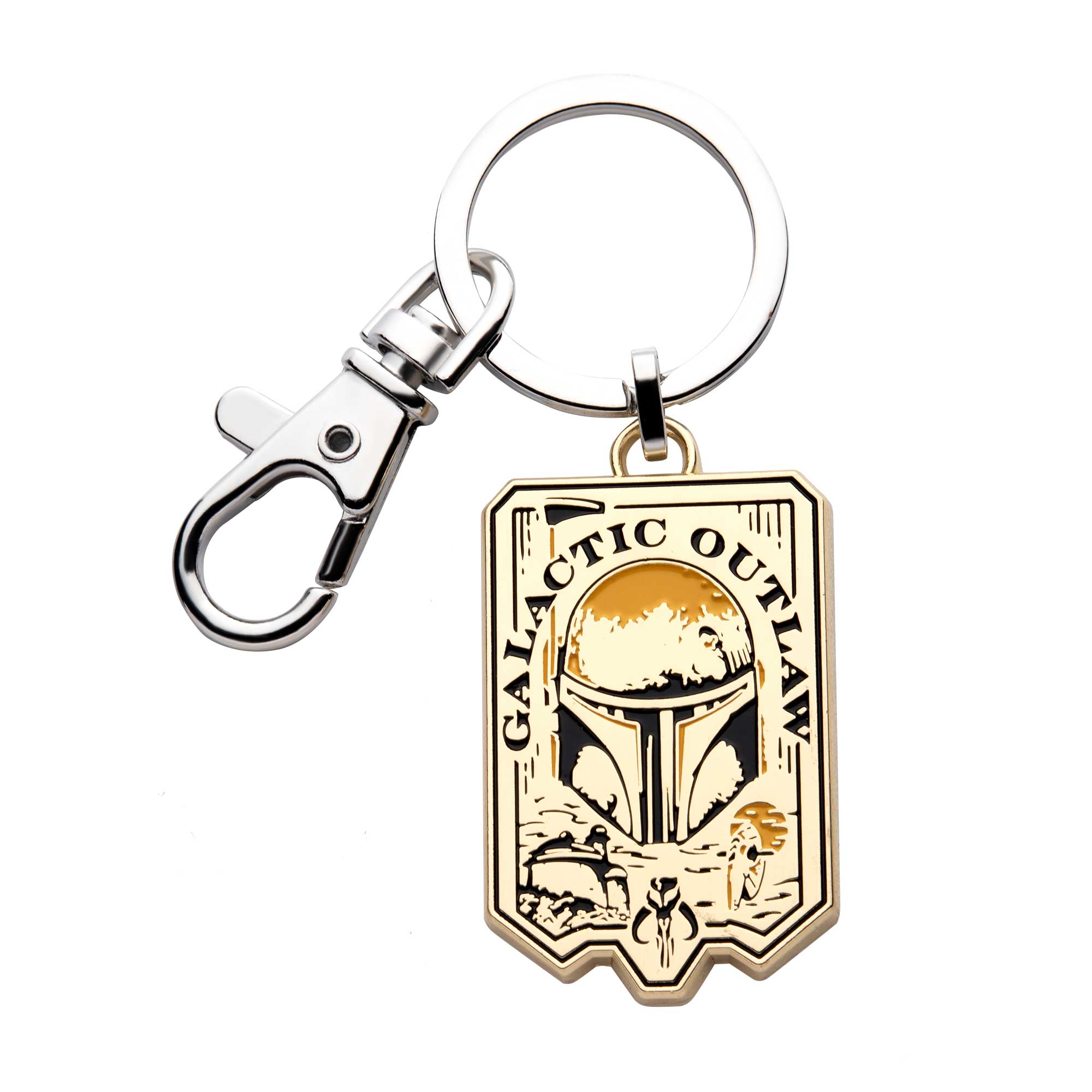 Star Wars Boba Fett Galactic Outlaw Badge Keychain