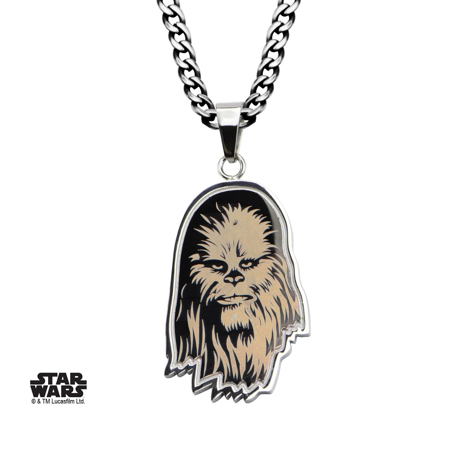 Star Wars Etched Chewbacca Pendant Necklace