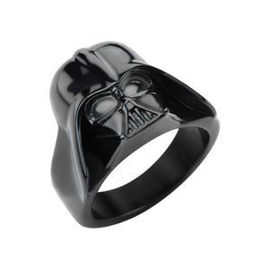 Star Wars Black Plated 3D Darth Vader Ring