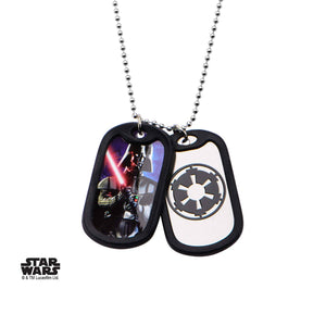 Star Wars Darth Vader Rubber Silencer Double Dog Tag Pendant Necklace [NOT AVAILABLE]