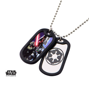 Star Wars Darth Vader Rubber Silencer Double Dog Tag Pendant Necklace [NOT AVAILABLE]