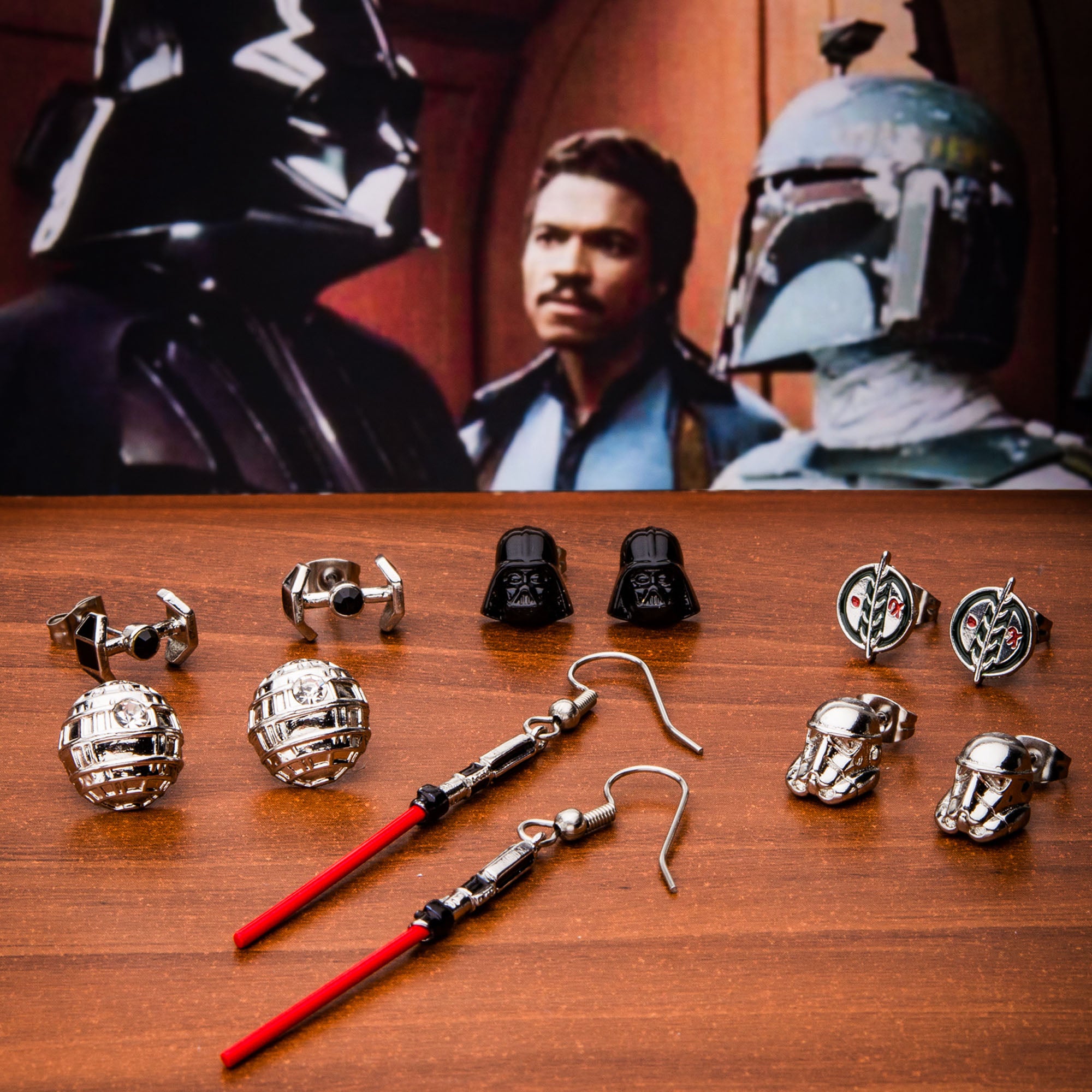 Star Wars Dangle Charm Stud Earrings Set