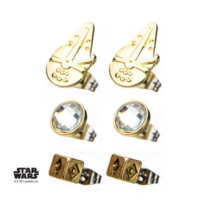 Star Wars Millennium Falcon Han Solo Dice Stud Earrings Set