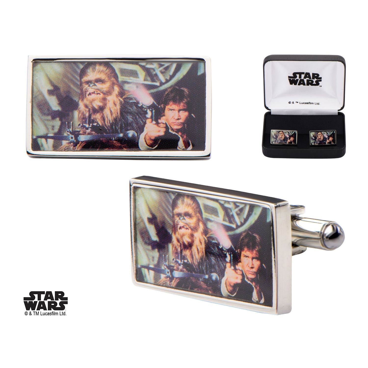 Star Wars Han Solo Printed Square Cufflinks