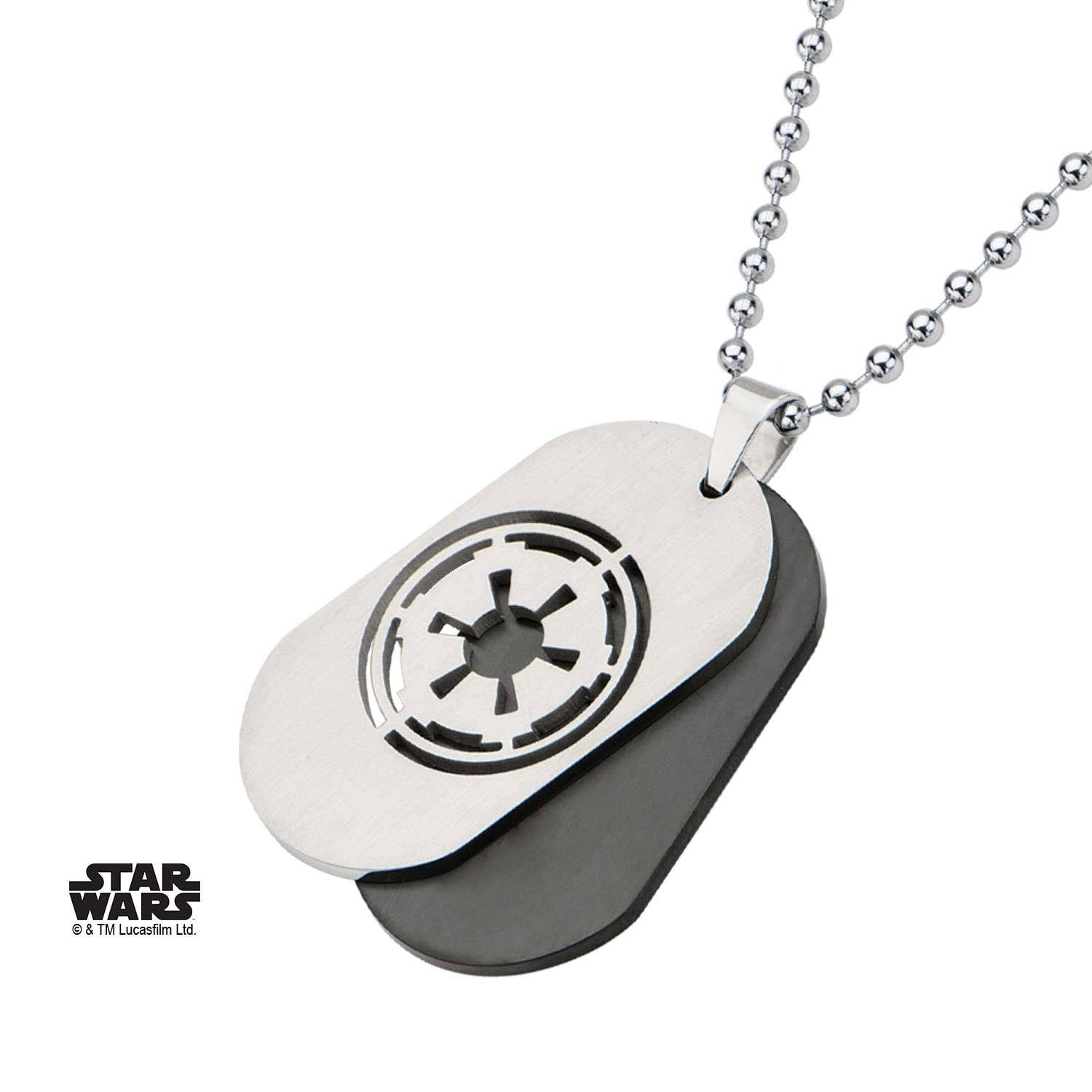 Star Wars Galactic Empire Symbol Dog Tag Pendant Necklace