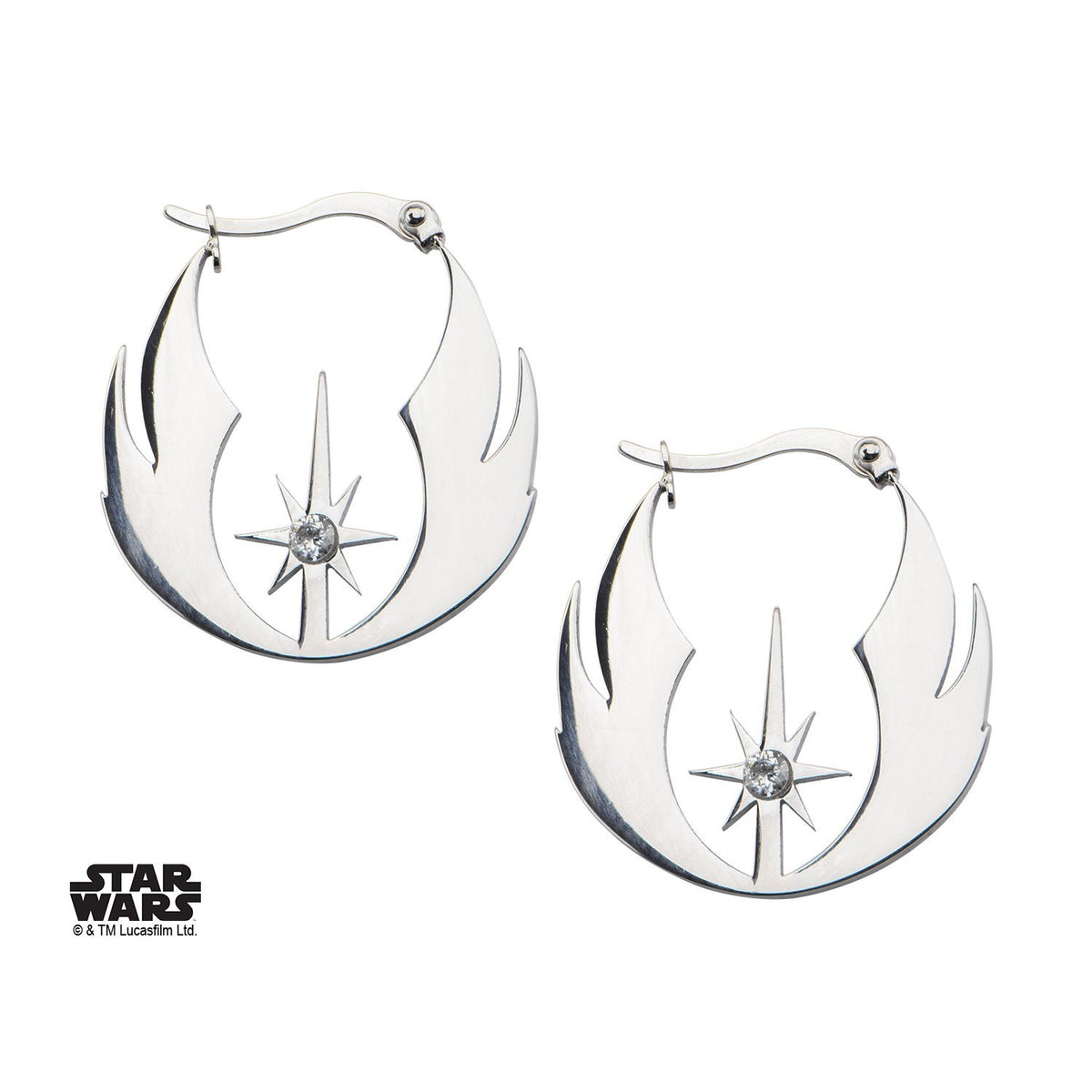 Star Wars Jedi Order CZ Hoop Earrings