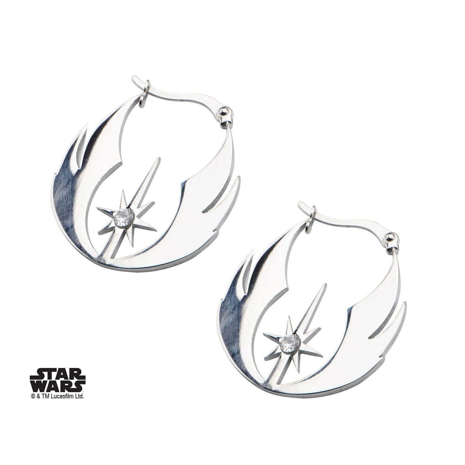 Star Wars Jedi Order CZ Hoop Earrings