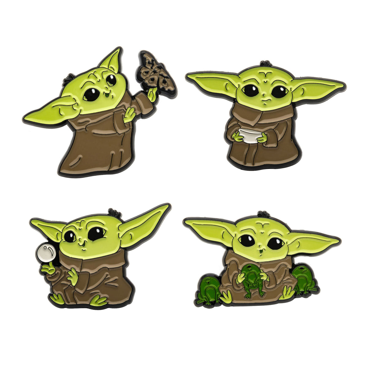 Star Wars The Mandalorian Baby Yodas The Child 4 Enamel Lapel Pin Set
