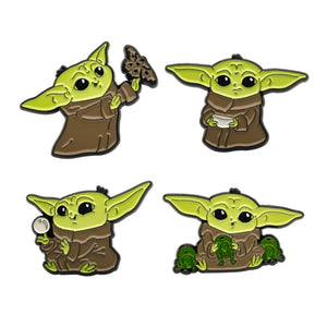 Star Wars The Mandalorian Baby Yodas The Child 4 Enamel Lapel Pin Set