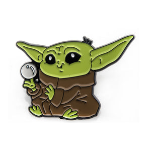 Star Wars: The Mandalorian Grogu (AKA: Baby Yoda/ The Child) with Ball Lapel Pin