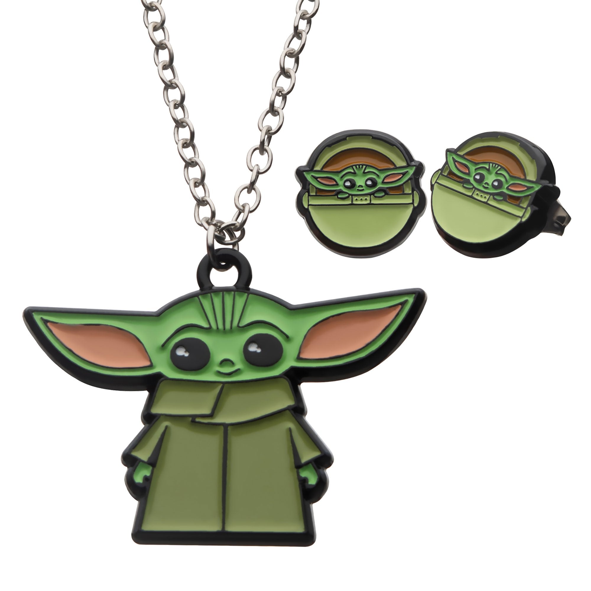 Star Wars The Mandalorian Grogu (aka: Baby Yoda/ The Child) with Cup Pendant Necklace