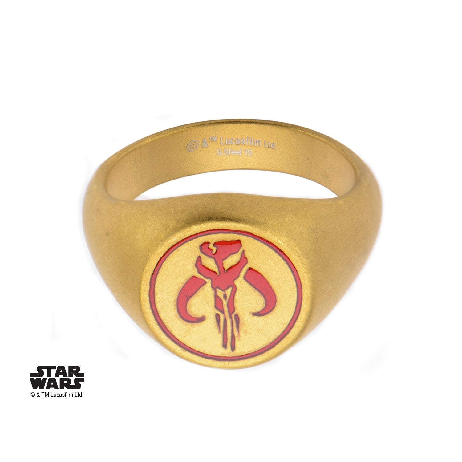 Star Wars Enamel Mandalorian Logo/Mythosaur Skull Symbol Ring