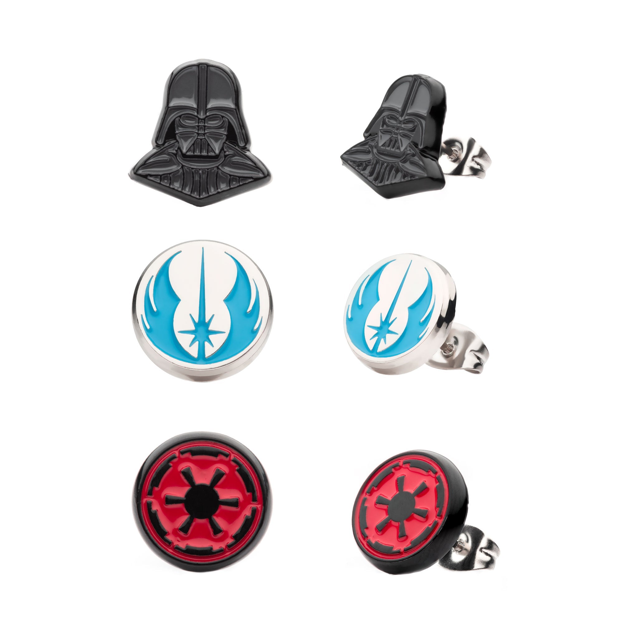 Star Wars Obi-Wan Vader/Jedi/Imperial Earring Stud Set