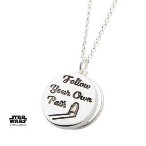 Star Wars R2-D2 with Clear Gem Pendant Necklace