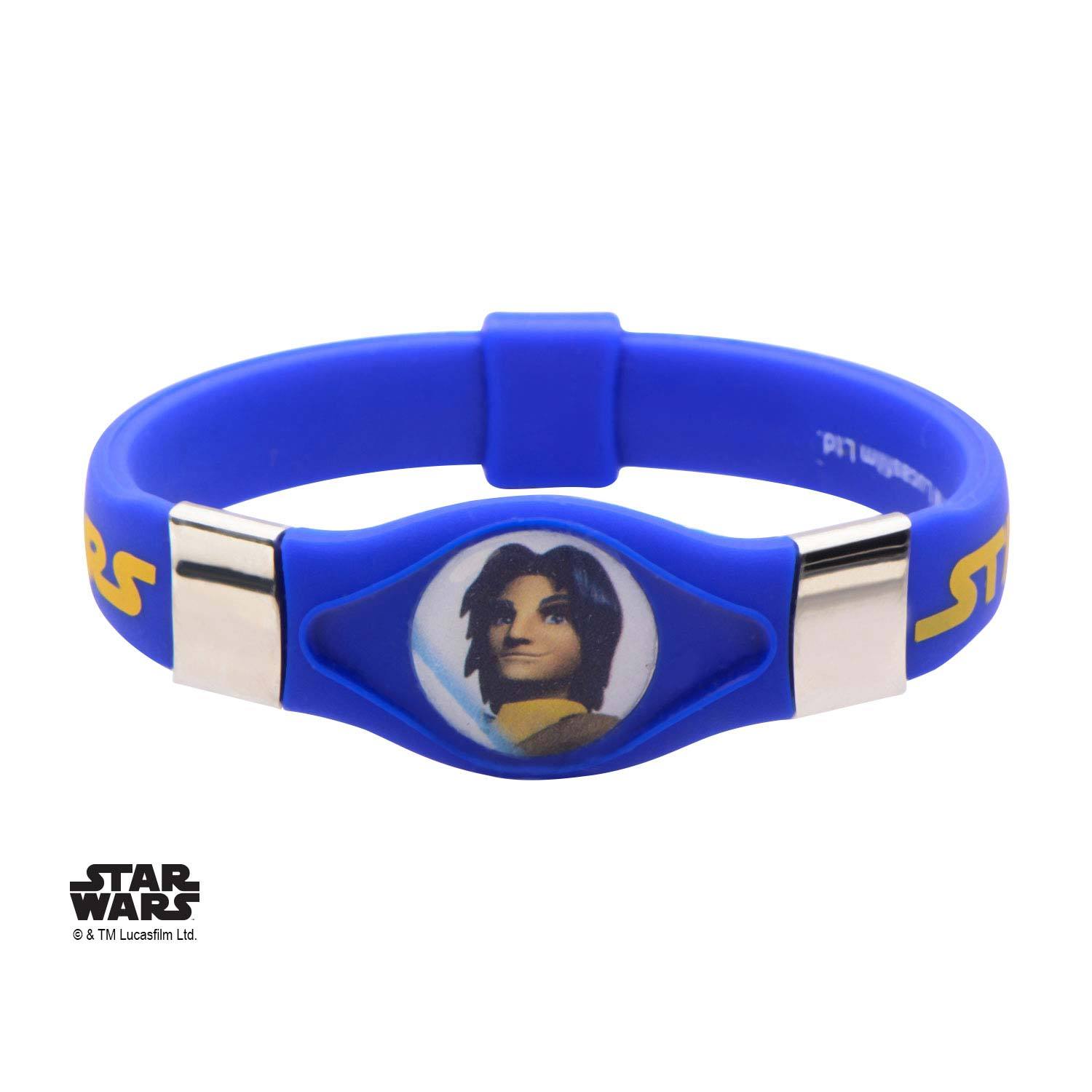 Star Wars Rebels Ezra Kids' Blue Silicone Glow Bracelet