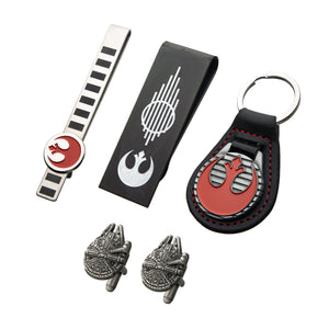 Star Wars Rebel Symbol Money Clip, Tie Bar, Keychain & Cufflinks Set