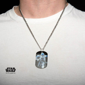 Star Wars Graphic Stormtrooper Dog Tag Pendant Necklace